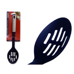 96 Wholesale Slotted Spoon Nylon W/handle30cm / 11.8" 13453