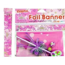 288 Wholesale Banner Foil 12ft Princess Desi