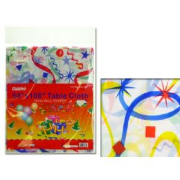 96 Pieces Tablecloth 54x108"ribbon Design - Party Paper Goods