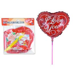 288 Wholesale Balloon Helium I Love You 3pcstick