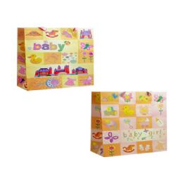 144 Pieces Gift Bag Baby Design 2 Assorted - Gift Bags Baby