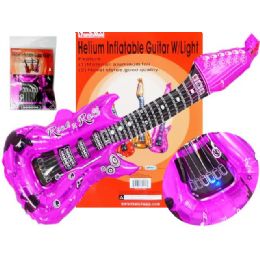 288 Pieces Helium Inflatable Guitar W/ligasst Color 11.8"x33.1" - Inflatables
