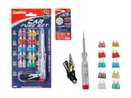 144 Wholesale 12pc Auto Fuse Set With Tester Pen