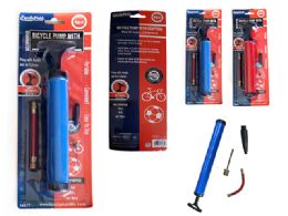 24 Units of 4 Piece Bicycle Pump With Adapters - Pumps