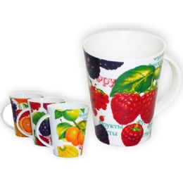 36 Wholesale Mug Fruit 3.4diax4.3"h