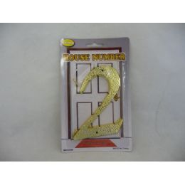 144 Wholesale House Number W Screws Goldplated