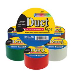 108 Units of Bazic 1.88" X 10 Yard Assorted Colored Duct Tape - Tape