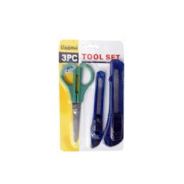 144 Pieces Tool Set 3pc/set Knife+scissor - Tool Sets