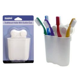 96 Pieces Tooth Brush Holder W/suction - Toothbrushes and Toothpaste