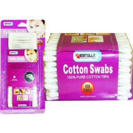 72 Pieces Cotton Swab 450 Count Estella - Cotton Balls & Swabs