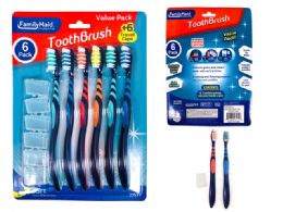 144 of 6 Piece Toothbrushes With Caps