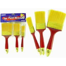 72 Pieces 3pc Paint Brushes - Paint and Supplies