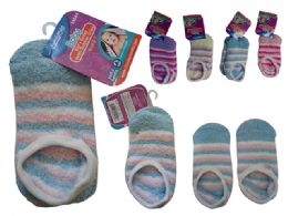 360 of Baby Socks 1pair W/rubber 5-7ypink.blue.purple.yellow Stripe