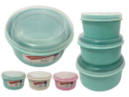 48 Pieces 3 Piece Round Food Container - Food Storage Containers