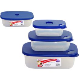 48 of 3 Piece Rectangular Food Containers