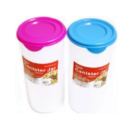48 Wholesale Canister 1800ml 11dia*25cmh 110gm Cap Red/blue