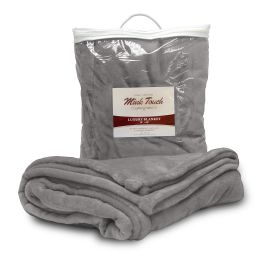 20 Pieces Mink Touch Luxury Blankets In Grey - Fleece & Sherpa Blankets