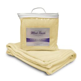 40 Wholesale Mink Touch Baby Blankets In Light Yellow