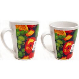72 Pieces Mug 12oz W/printing Fruit - Coffee Mugs
