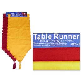 288 Pieces Table Runner 13x46" Sinkyellow +red Clr - Table Cloth
