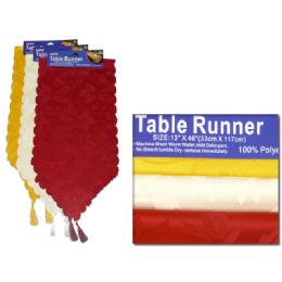 288 Wholesale Table Runner 13x46" Sinkwhite ,red ,yellow Clr