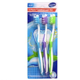 96 Pieces Amoray Toothbrush Massager 3pk - Toothbrushes and Toothpaste