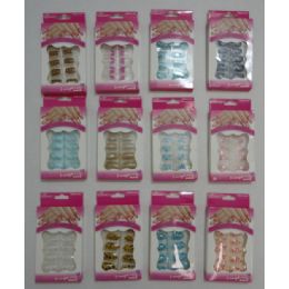 48 Pieces Decorated Artificial NailS-12 Styles - Nail Polish