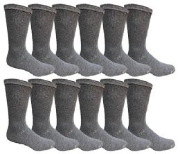 Men's Dark Gray Cotton Crew Sock Size 10-13