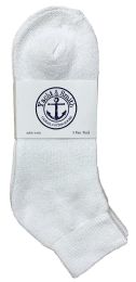 Yacht & Smith Cotton Mid Ankle Socks Bundle Set For Men Woman And Children In Solid White