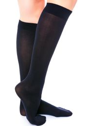 Yacht & Smith Girls Knee High Socks Size 6-8 Solid Navy