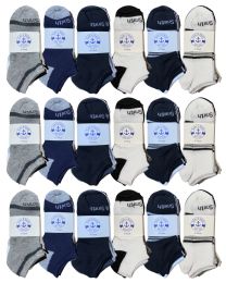 Yacht & Smith Assorted Pack Of Boys Low Cut Printed Ankle Socks Bulk Buy