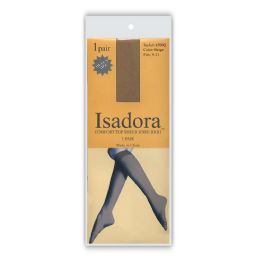 120 Pairs 1 Pack Isadora Sheer Knee High Queen Size Off Black Only - Womens Knee Highs