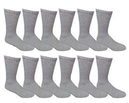 Wholesale Men's Lanthra Gray Cotton Crew Sock Size 10-13 - Mens Crew Socks