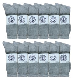 Wholesale Mens Gray Crew Socks 10-13