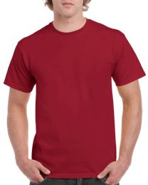 Wholesale Mens Cotton Crew Neck Short Sleeve T-Shirts Red, Large