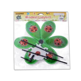96 Pieces Windmill W/ Ladybird Design - Wind Spinners