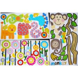 144 Pieces Wall Sticker Assorted Style - Stickers