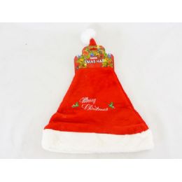 72 Units of Xms Hat 28x38cm Red Color - Christmas Novelties