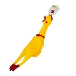 24 Wholesale 16" Rubber Chicken Squeaky Toy