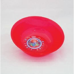 96 Pieces Bowl 6" Plastic With Printing - Plastic Bowls and Plates