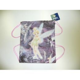 72 Wholesale Licensed Backbag With String Tinkerbell
