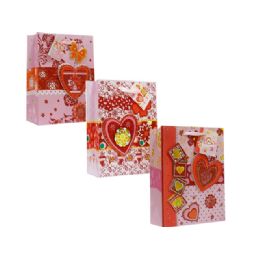 108 Wholesale Valentine Medium Size Assorted Gift Bag