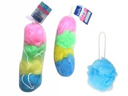 96 of 4 Piece Bath And Shower Scrubber Loofahs