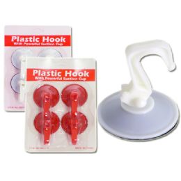 144 Pieces Hook 4pc W/suction Cup - Hangers