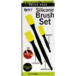 24 Wholesale 3 Piece Silicone Brush Set
