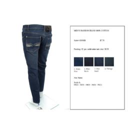 12 Pieces Mens Fashion 100% Cotton Jeans - Mens Jeans