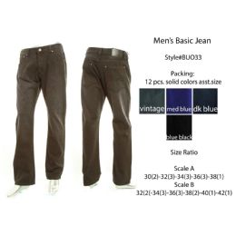 12 Pieces Mens Basic Jeans - Mens Jeans