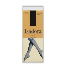 120 Units of Comfort Top Isadora Sheer Knee High Solid Black - Womens Knee Highs