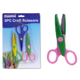 96 Wholesale Scissors Craft 3pc