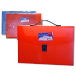 96 Wholesale Document Holder W/handle Red,blue Clr